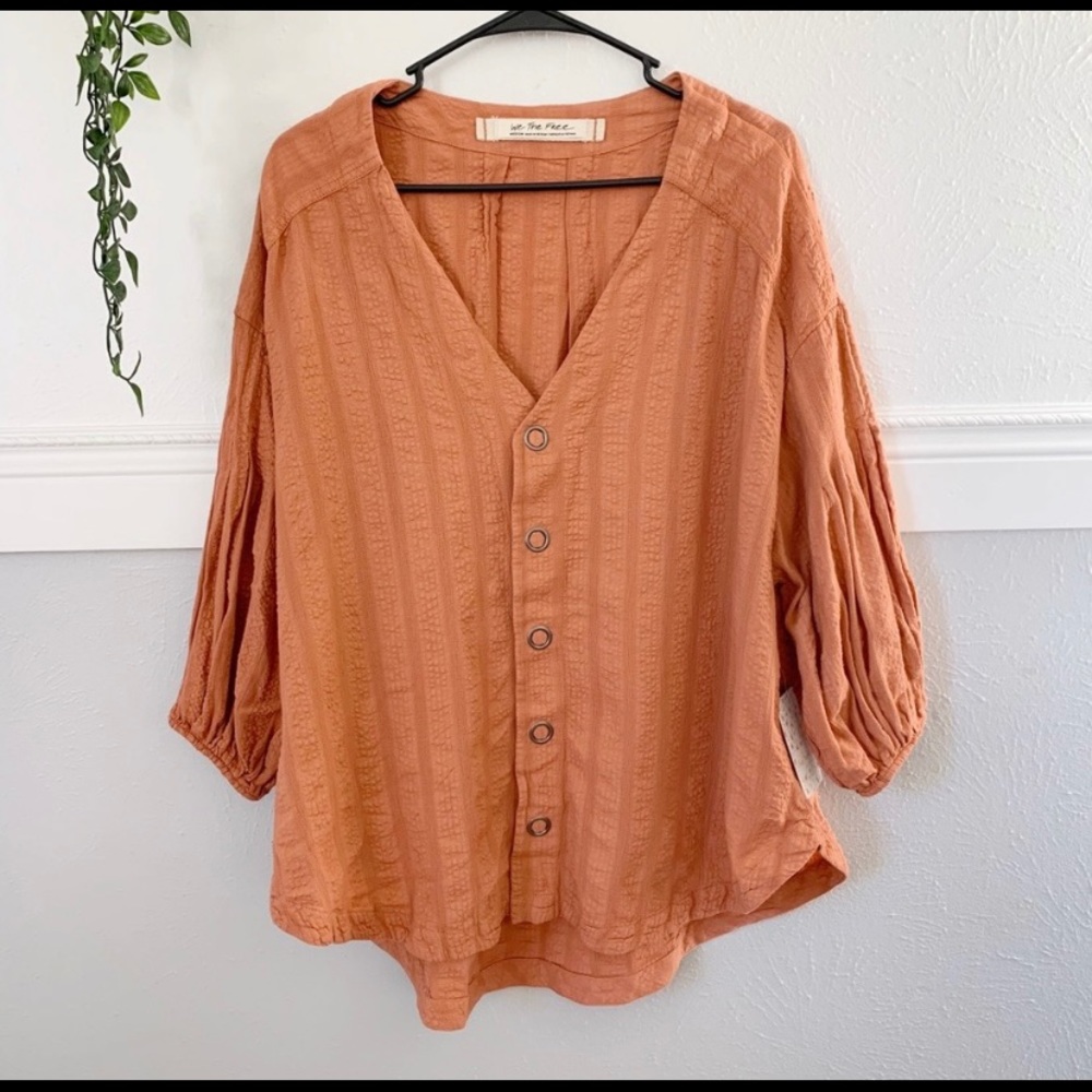 Free People Feel it Still Noble Adobe Button Top